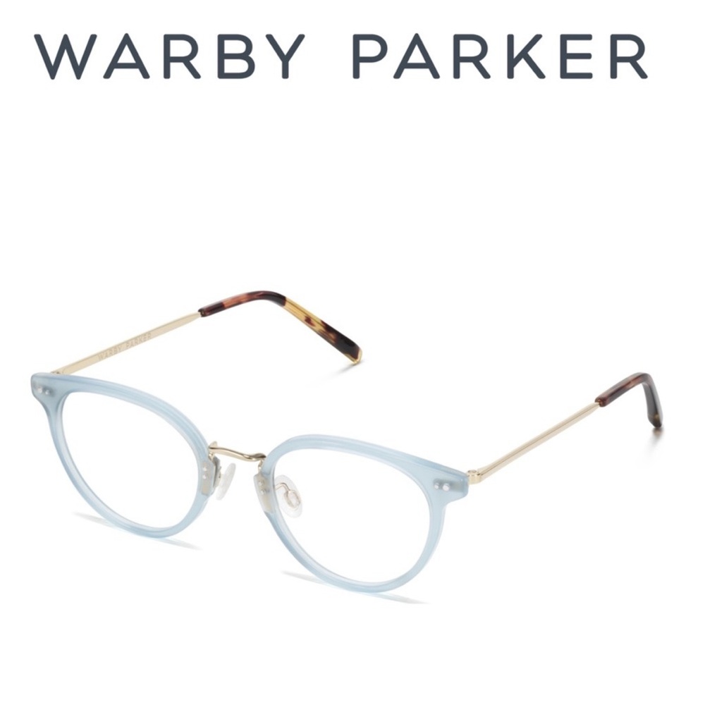 ISO - Warby Parker Elina Blue Agave (Light Blue and Gold) Glasses